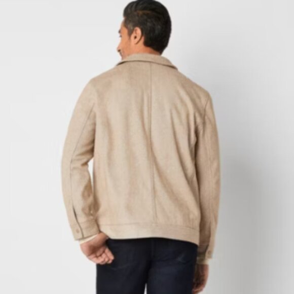 NEW Long Sleeve Beige Snap Jacket - Picture 2 of 7